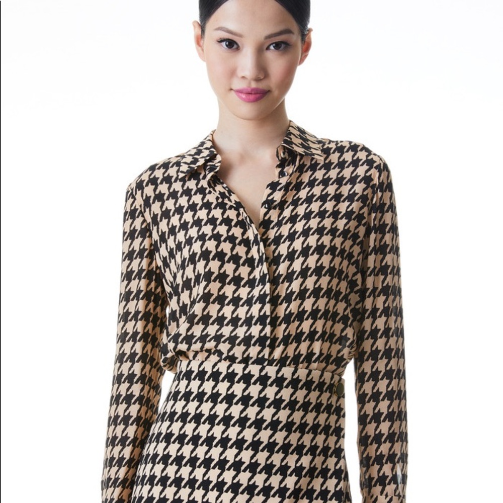 Houndstooth blouse